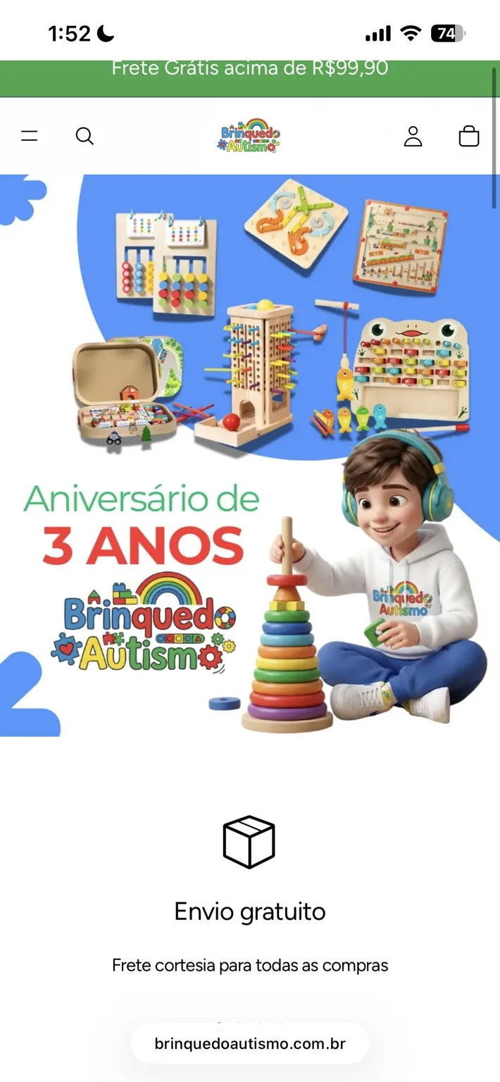 Case Brinquedo Autismo